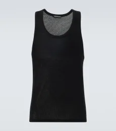 Semi-sheer cotton tank top Semi-sheer cotton tank top