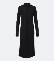 Semi-sheer crêpe jersey shirt dress Semi-sheer crêpe jersey shirt dress