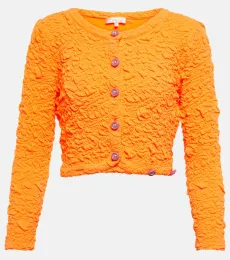 Senina crinkled cropped cardigan Senina crinkled cropped cardigan
