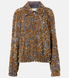 Sequined blouson jacket Sequined blouson jacket