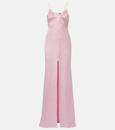 Sequined satin gown Sequined satin gown