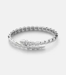 Serpenti Viper 18kt white gold bracelet with diamonds Serpenti Viper 18kt white gold bracelet with diamonds