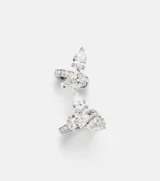 Serti Sur Vide 18kt white gold single ear cuff with diamonds Serti Sur Vide 18kt white gold single ear cuff with diamonds