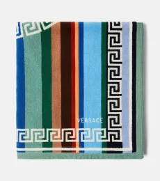 Serviette en coton éponge à rayures