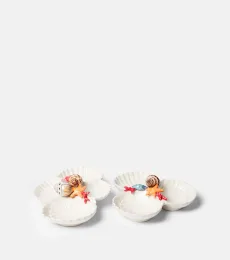 Set de 2 assiettes d'entrée en céramique