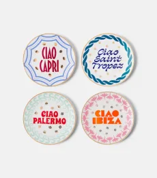 Set de 4 assiettes à dessert Ciao Mondo