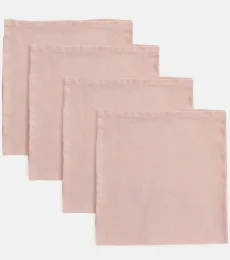 Set de 4 serviettes en lin Set de 4 serviettes en lin