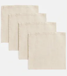 Set de 4 servilletas de lino Set de 4 servilletas de lino