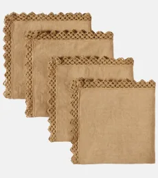 Set of 4 macramà linen napkins Set of 4 macramà linen napkins
