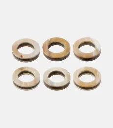 Set of 6 horn napkin rings Set of 6 horn napkin rings