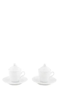 Set Of Cups With Saucer And Lid - U Set Of Cups With Saucer And Lid - U