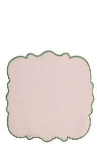 Set Of Napkins With Scalloped Edge - U