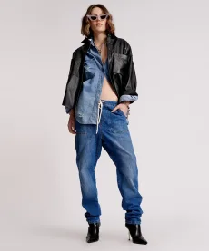 Shabbies High Waist Drawstring Boyfriend Denim Jeans Denim Jeans - Shabbies Resort Blue Size XS One Teaspoon Shabbies High Waist Drawstring Boyfriend Denim Jeans Denim Jeans - Shabbies Resort Blue Size XS One Teaspoon