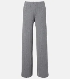 Shannen cotton and cashmere wide-leg pants Shannen cotton and cashmere wide-leg pants