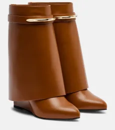 Shark leather mid-calf boots Shark leather mid-calf boots
