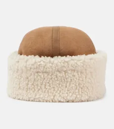 Shearling and leather hat Shearling and leather hat