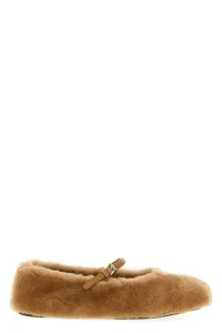 Shearling ballet flats - Beige