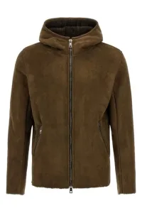 Shearling hooded jacket - Green Shearling hooded jacket - Green