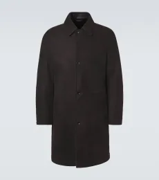 Shearling-lined suede coat Shearling-lined suede coat