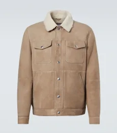 Shearling-lined suede jacket Shearling-lined suede jacket