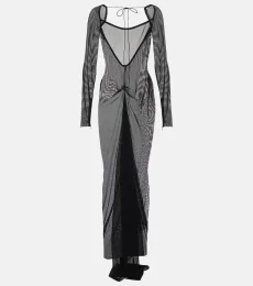 Sheer mesh gown