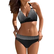 Shirts Men's V Neck Bikini Push Up Swimsuit Set Women's Padded Swimwear Swimwear Tankini Set With Long Sleeve Women's Bikini Swimsuit High Waist, black, S
