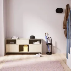 Shoe Rack in Beige with Doors and Drawers Shoe Rack in Beige with Doors and Drawers