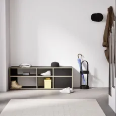 Shoe Rack in Black with Doors and Drawers Shoe Rack in Black with Doors and Drawers