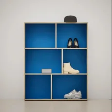 Shoe Rack in Blue with Backpanels Shoe Rack in Blue with Backpanels
