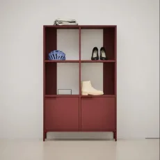 Shoe Rack in Burgund with Drawers and Legs Shoe Rack in Burgund with Drawers and Legs