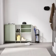 Shoe Rack in Green with Doors and Legs Shoe Rack in Green with Doors and Legs