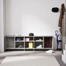Shoe Rack in Grey with Backpanels and Legs Shoe Rack in Grey with Backpanels and Legs