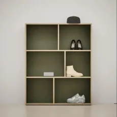 Shoe Rack in Moss Green with Backpanels Shoe Rack in Moss Green with Backpanels