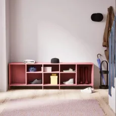 Shoe Rack in Reisinger Pink with Backpanels and Legs Shoe Rack in Reisinger Pink with Backpanels and Legs
