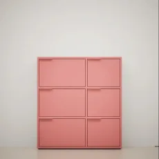 Shoe Rack in Reisinger Pink with Doors Shoe Rack in Reisinger Pink with Doors