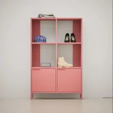 Shoe Rack in Reisinger Pink with Drawers and Legs Shoe Rack in Reisinger Pink with Drawers and Legs