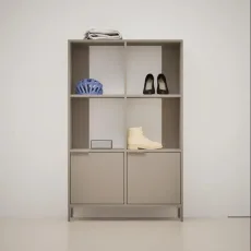 Shoe Rack in Stone Grey with Drawers and Legs Shoe Rack in Stone Grey with Drawers and Legs
