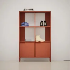 Shoe Rack in Terracota with Drawers and Legs Shoe Rack in Terracota with Drawers and Legs