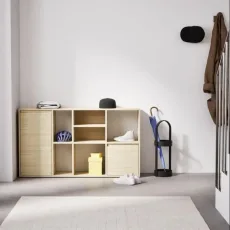 Shoe Rack in White Oak with Doors Shoe Rack in White Oak with Doors