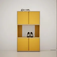 Shoe Rack in Yellow with Doors Shoe Rack in Yellow with Doors
