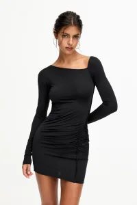 Short Asymmetric Dress - Black