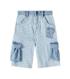 Short cargo en jean à logo Short cargo en jean à logo