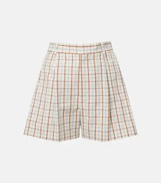 Short en coton à carreaux
