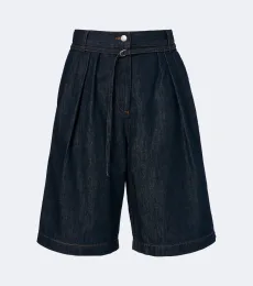 Short en denim à ceinture Short en denim à ceinture