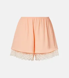 Short en satin et dentelle Short en satin et dentelle