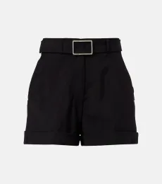 Short Ghiera en laine vierge à ceinture Short Ghiera en laine vierge à ceinture