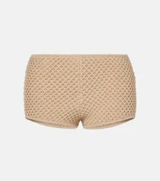 Shorts de croché de mezcla de algodón Shorts de croché de mezcla de algodón