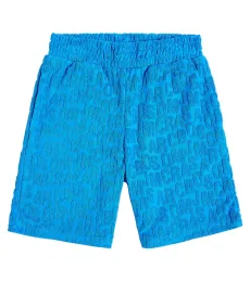 Shorts de felpa de algodón con monograma Shorts de felpa de algodón con monograma