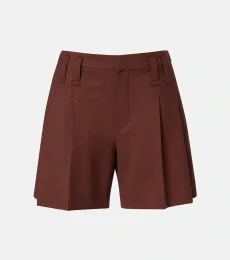 Shorts en mezcla de lana plisados con cuentas Monili Shorts en mezcla de lana plisados con cuentas Monili