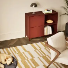 Sideboard in Burgund with Drawers and Backpanels Sideboard in Burgund with Drawers and Backpanels